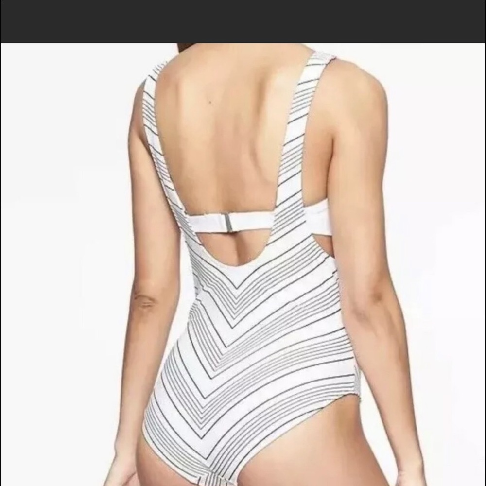Athleta Chevron high leg one piece